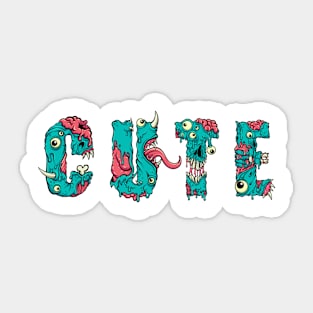 Cute monster font Sticker